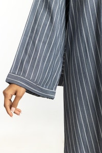 UAE-Georgette Stripes Abaya With Scarf KAB-22130