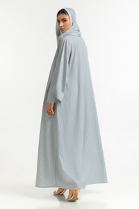 UAE-Georgette Stripes Abaya With Scarf KAB-22131