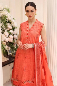 UAE -3PC Embroidered Lawn Unstitched Suit With Denting Lawn Dupatta DN-32022
