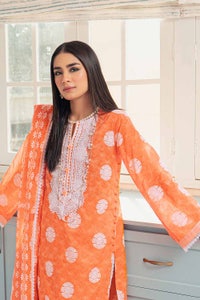 UAE -3PC Lawn Lacquer Printed Lawn Unstitched Suit with Lace CL-32412