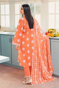 UAE -3PC Lawn Lacquer Printed Lawn Unstitched Suit with Lace CL-32412