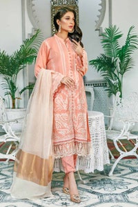 UAE -3PC Luxury Yarn Dyed Unstitched Suit MJ-32031