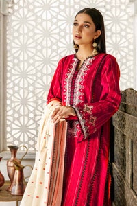 UAE -3PC Embroidered Jacquard Unstitched Suit MJ-32018