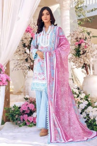 UAE -3PC Lawn Unstitched Digital Lacquer Printed Suit CL-32376