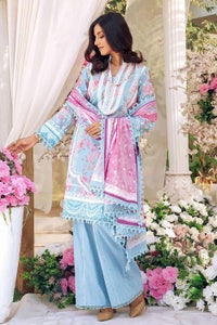 UAE -3PC Lawn Unstitched Digital Lacquer Printed Suit CL-32376