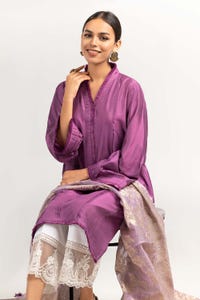 UAE -2PC Festive Suit Kathan Silk Kurta Jamawar Dupatta GLAMOUR-22-07
