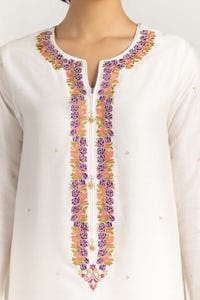 UAE -2PC Khadi Net Embroidered Shirt and Dupatta GLM-22-54