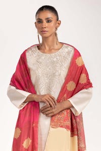 UAE -3PC Rawsilk Embroidered Suit GLM-23-07