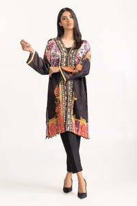UAE -Shamose Silk Embellished Shirt GLM-23-33