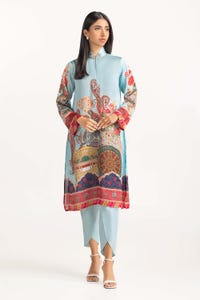 UAE -Printed Silk Embellished Kurti GLM-23-36