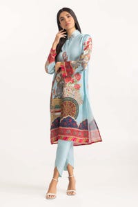 UAE -Printed Silk Embellished Kurti GLM-23-36