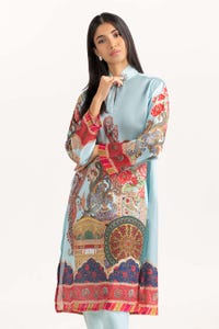 UAE -Printed Silk Embellished Kurti GLM-23-36