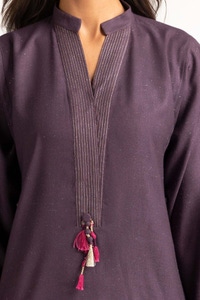 UAE -Dyed Arcylic Viscose Shirt With Shawl GLM-23-63