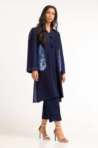 UAE -Dyed Embroidered Cotton Net Shirt With Trouser GLM-23-87