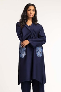 UAE -Dyed Embroidered Cotton Net Shirt With Trouser GLM-23-87