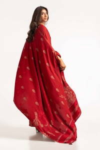 UAE -Dyed Acrylic Viscose Shirt With Velvet Jacquard Shawl GLM-23-65