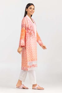 UAE -Digital Printed and Embroidered Cambric Shirt GLS-22-05 DP
