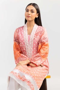 UAE -Digital Printed and Embroidered Cambric Shirt GLS-22-05 DP