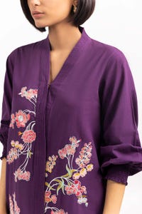 UAE -Embroidered Cambric Cotton Shirt GLS-22-45