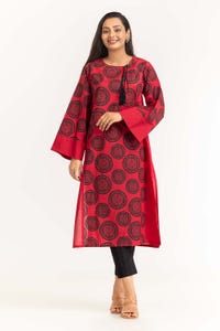 UAE -1Pc Dyed Cambric Screen Printed Kurti GLS-23-109