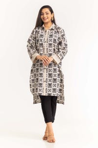 UAE -1Pc Dyed Cambric Screen Printed Kurti GLS-23-112