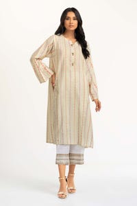 UAE -Dyed Cotton Silk Screen Print Kurti GLS-23-119