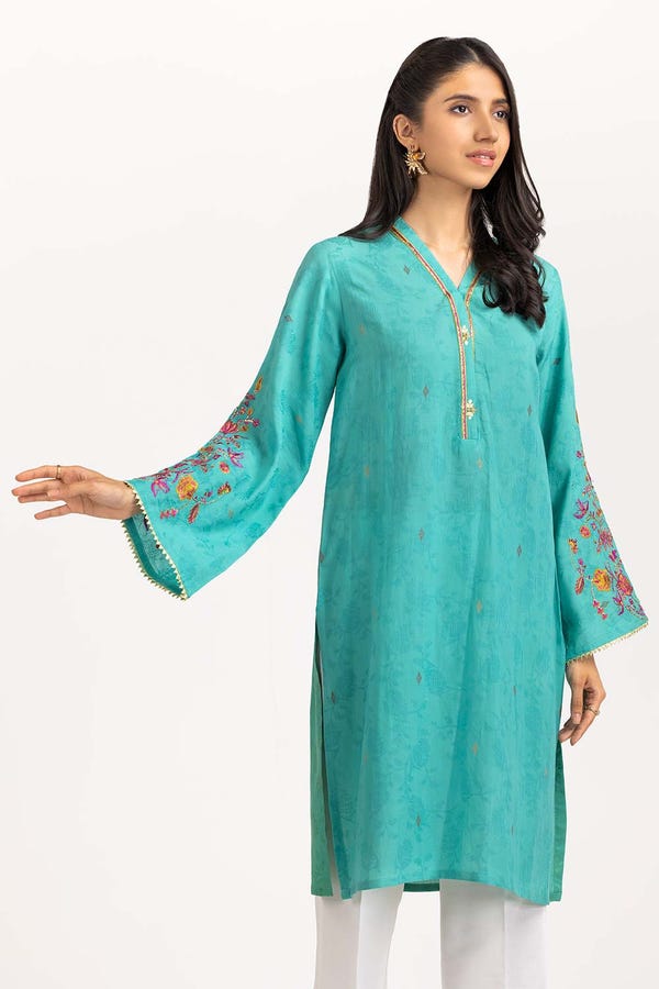 UAE -Cotton Jacquard Embroidered Kurti GLS-23-187