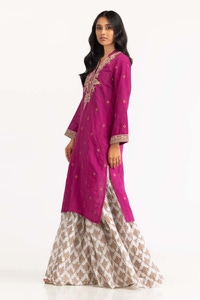 UAE -Dyed Cotton Jacquard Embroidered Shirt GLS-23-188