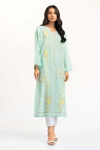 UAE -Dyed Cambric Embroidered Shirt GLS-23-200