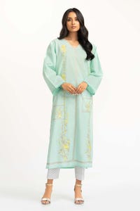 UAE -Dyed Cambric Embroidered Shirt GLS-23-200
