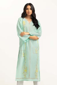 UAE -Dyed Cambric Embroidered Shirt GLS-23-200