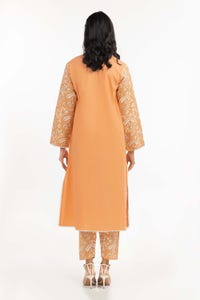UAE -Dyed Cambric Screen Printed Embelished Shirt GLS-23-202