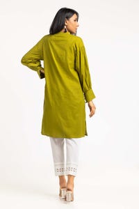 UAE -Dyed Self Dobby Embelished Shirt GLS-23-224