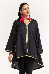 UAE -Dyed Cotton Stripes Embroidered Shirt GLS-23-232