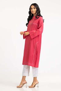 UAE -Dyed Cotton Stripes Embroidered Print Shirt GLS-23-233