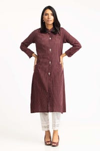 UAE -Cotton Stripes Embellished Shirt GLS-23-238