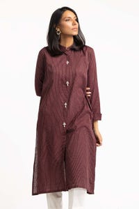 UAE -Cotton Stripes Embellished Shirt GLS-23-238