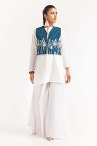 UAE -Cotton Striped Embroidered Waist Coat GLS-23-239