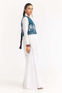 UAE -Cotton Striped Embroidered Waist Coat GLS-23-239