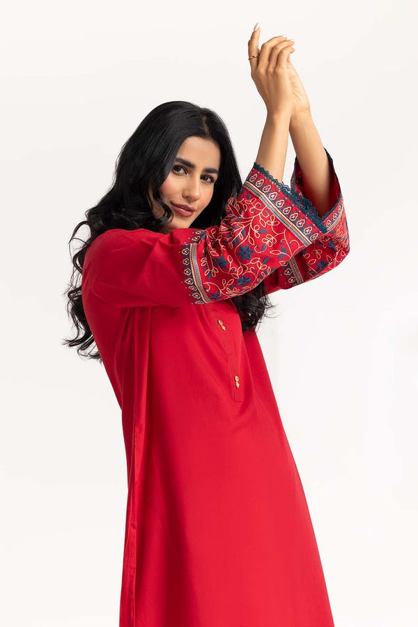 UAE -Cambric Embroidered Kurti GLS-23-30