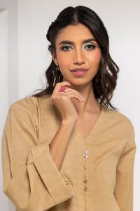 UAE -Dobby Dyed Embellished Shirt GLS-24-04