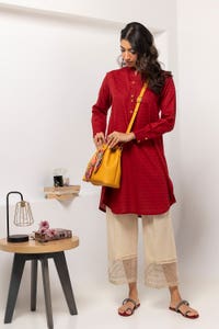 UAE -Dobby Dyed Embellished Shirt GLS-24-06