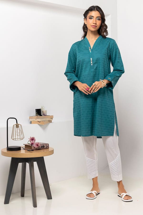 UAE -Dobby Dyed Embellished Shirt GLS-24-08