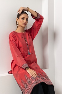 UAE -Dyed Khadi Jacquard Embroidered Shirt GLS-24-13