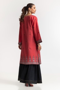 UAE -Dyed Khadi Jacquard Embroidered Shirt GLS-24-13