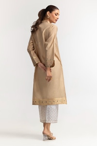 UAE -Dyed Khadi Jacquard Embroidered Shirt GLS-24-15