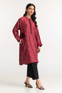 UAE -Dyed Self Jacquard Embroidered Shirt GLS-24-40