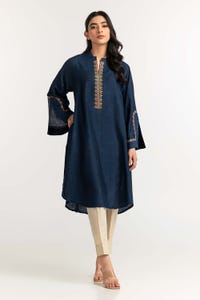 UAE -Dyed Self Jacquard Embroidered Shirt GLS-24-43