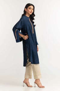 UAE -Dyed Self Jacquard Embroidered Shirt GLS-24-43