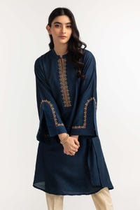 UAE -Dyed Self Jacquard Embroidered Shirt GLS-24-43